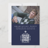 卒業クラシック写真海軍ブルー賞受賞者ローレル 招待状 (裏面)