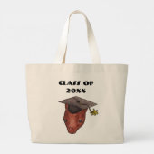 卒業クラスのウッドランド動物かわいいリス ラージトートバッグ (裏面)