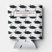 卒業クラスのキャップのパーソナライズ 缶クーラー (裏面)