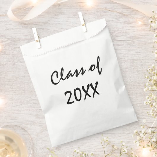 卒業クラスのパーソナライズ フェイバーバッグ (クリップ留めされた状態)