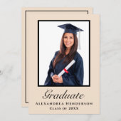 卒業クラスのパーティーの写真のパーソナライズ 招待状 (正面/裏面)