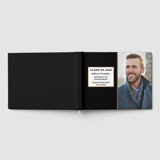 卒業クラスのパーティー写真のパーソナライズ ゲストブック (全面)
