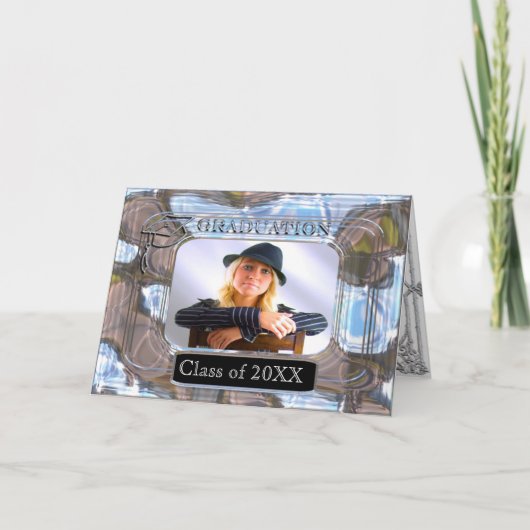 卒業クラスの写真をカスタマイズ可能 招待状 (正面)