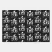 卒業クラスの卒業生カスタムの色 ラッピングペーパーシート (正面)