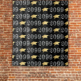 卒業クラスの年のパターンあなたの色の背景 タペストリー