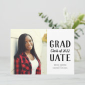 卒業クラスの積み重ねモダン型 案内状 (スタンド正面)