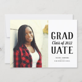 卒業クラスの積み重ねモダン型 案内状