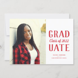 卒業クラスの積み重ねモダン型 案内状