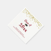 卒業クラスの紙吹雪ブラシスクリプト スタンダードカクテルナプキン (角)