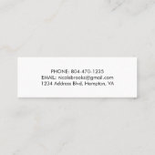 卒業クラスの連絡情報名 スキニー名刺 (裏面)