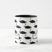 卒業クラスのCapsのパーソナライズ マグカップ (中央)