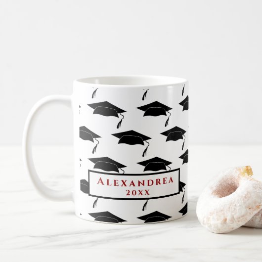 卒業クラスのCapsのパーソナライズ マグカップ (ドーナツ)