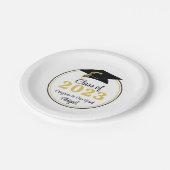 卒業クラスカスタム年の色と文字 ペーパープレート (アングル)