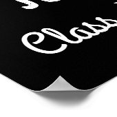 卒業クラス名パーソナライズされた年黒金ゴールド ポスター (角)