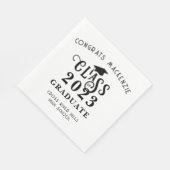 卒業クラス年おめでとうカスタム色 スタンダードランチョンナプキン (角)