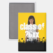 卒業クラス選択した背景色 マグネット (正面/裏面)