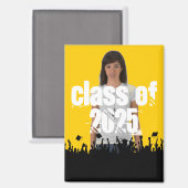 卒業クラス選択した背景色 マグネット (正面/裏面)