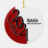 卒業クラス2021カラーオプション写真 セラミックオーナメント (裏面)