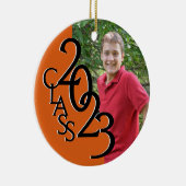 卒業クラス2023フォトオレンジ セラミックオーナメント (右)