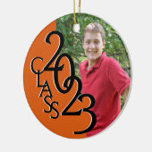 卒業クラス2023フォトオレンジ セラミックオーナメント (左)