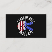 卒業クラス2025パーティの招待状ピースアウト 名刺 (正面)