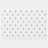 卒業クラス20XXかわいいシックなピンクとブラック ラッピングペーパーシート (正面3)