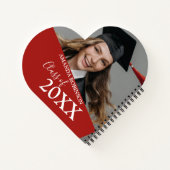 卒業クラス |写真ハート ノートブック (裏面)