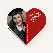 卒業クラス |写真ハート ノートブック (正面)