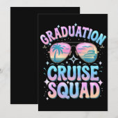 卒業クルーズチーム レトロなクルージング船 招待状 (正面/裏面)