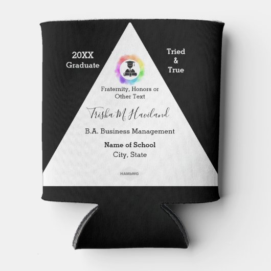 卒業クーラーボックスウォーターカラールックHAMbyWG 缶クーラー (正面)