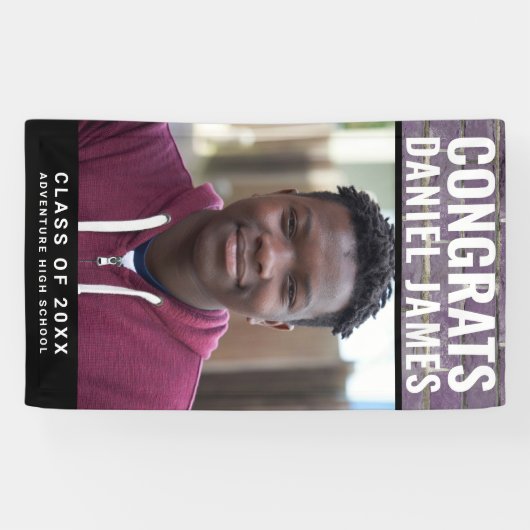 卒業クールおめでとうフォトパープルブリック2023 横断幕 (横)