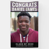 卒業クールおめでとうフォトパープルブリック2023 横断幕 (縦)