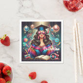 卒業クールガールディスコパーティーカスタム スタンダードカクテルナプキン (インサイチュ)