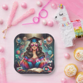 卒業クールガールディスコパーティーカスタム ペーパープレート (パーティー)