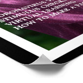 卒業クールフェイクマガジン表紙フォトブラック ポスター (角)