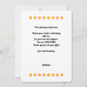 卒業クール卒業すごい編集可能 サンキューカード (裏面)