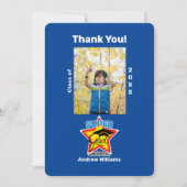 卒業クール卒業すごい編集可能 サンキューカード (正面)