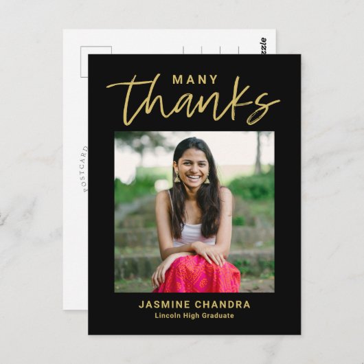 卒業クール感謝はがき ポストカード (正面/裏面)