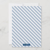 卒業グラデーションパーティ招待状（海軍）をブロック 招待状 (裏面)