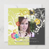 卒業グランジ2010/ハート枠/蝶 招待状 (正面)