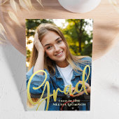 卒業グラード金ゴールド書 | QRコードWebサイト 招待状