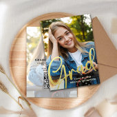 卒業グラード金ゴールド書 | QRコードWebサイト 招待状