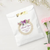 卒業グリッター水彩花金ゴールド紙吹雪 フェイバーバッグ (封をした状態)