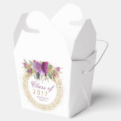 卒業グリッター水彩花金ゴールド紙吹雪 フェイバーボックス (オープン)