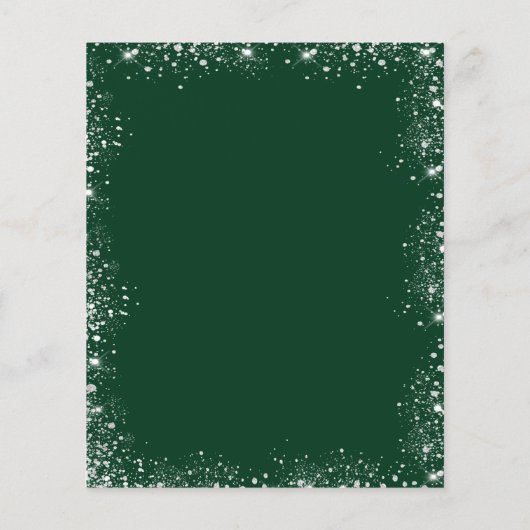 卒業グリーンシルバーの予算案の招待状 チラシ (裏面)