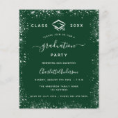 卒業グリーンシルバーの予算案の招待状 チラシ (正面)