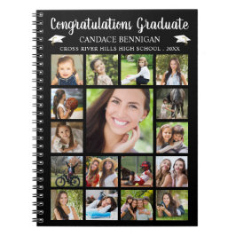 卒業ゲストブックのメモリブック写真コラージュ ノートブック