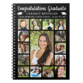 卒業ゲストブック15フォトコラージュあなたの色 ノートブック (正面)