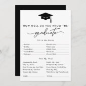 卒業ゲパーソナライズされたームのクイズ 招待状 (正面/裏面)