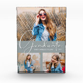 卒業コラージュモダンオングレー フォトブロック (正面)